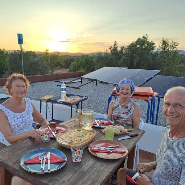 Sabine Tscharntke, Yoga macht gluecklich, Abendessen DT Ingrid
